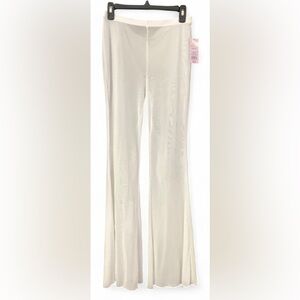 Wild Fable White Mesh High Waist Flare Leg Cover Up Pants Size Medium (8/10) NWT